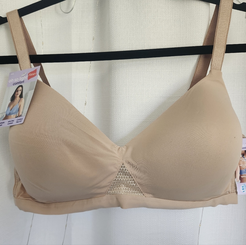 Hanes XL Women's Tan Comfort Bra